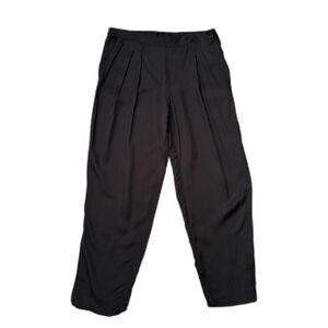 Lauren‎ Ralph Lauren Pintuck Pleat Dress Pants Straight Leg Black Viscose Size 6